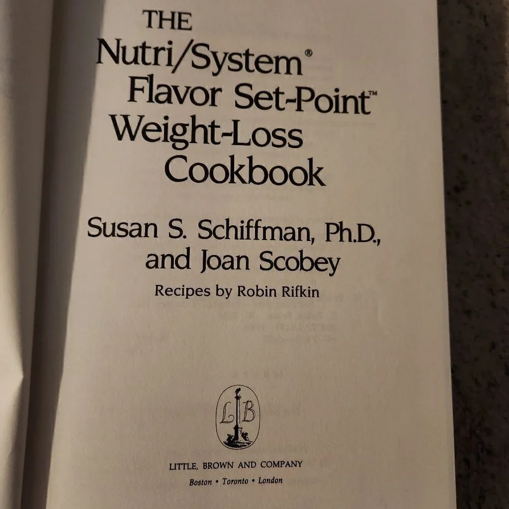 Nutrisystem Flavor Set Point Weight Loss Cookbook 1990 First Edition